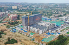 航拍海南省中医院新院区项目 计划9月交付使用