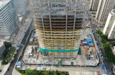 海口中交国际自贸中心 塔楼建设突破100米