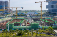 跑出项目建设“加速度” 海口江东发展大厦项目地下室施工进度过半