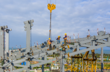 海口江东发展大厦项目钢结构进度已完成超九成