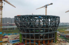 海南科技馆项目主体钢结构完成封顶